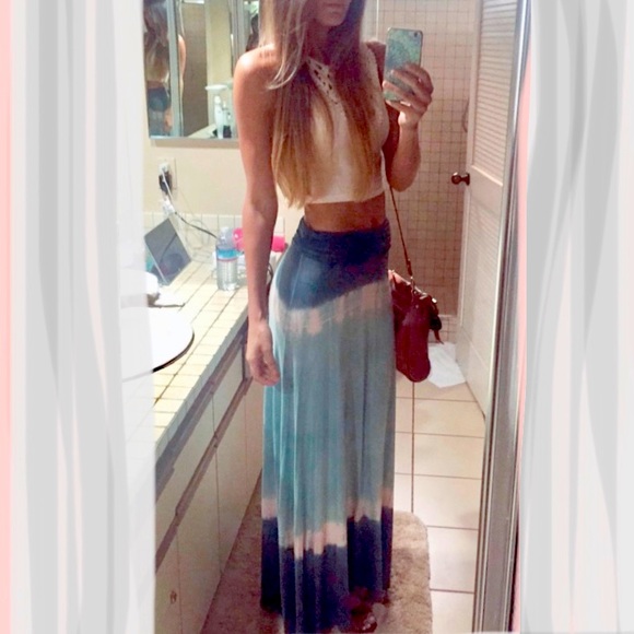 ANGL Tie Dye Maxi Skirt - Picture 1 of 4